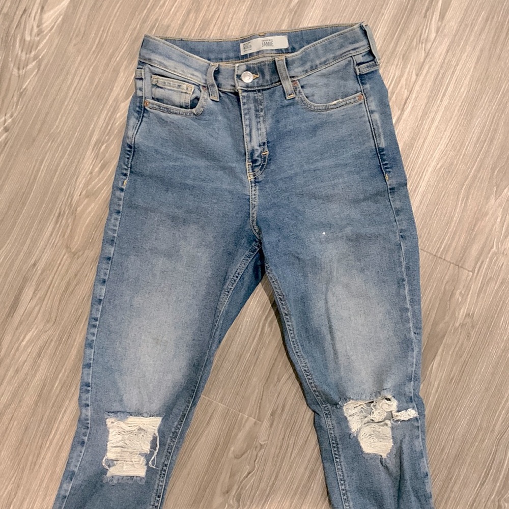 Top shop Moto Jamie 26x30 High Rise Ripped Jeans